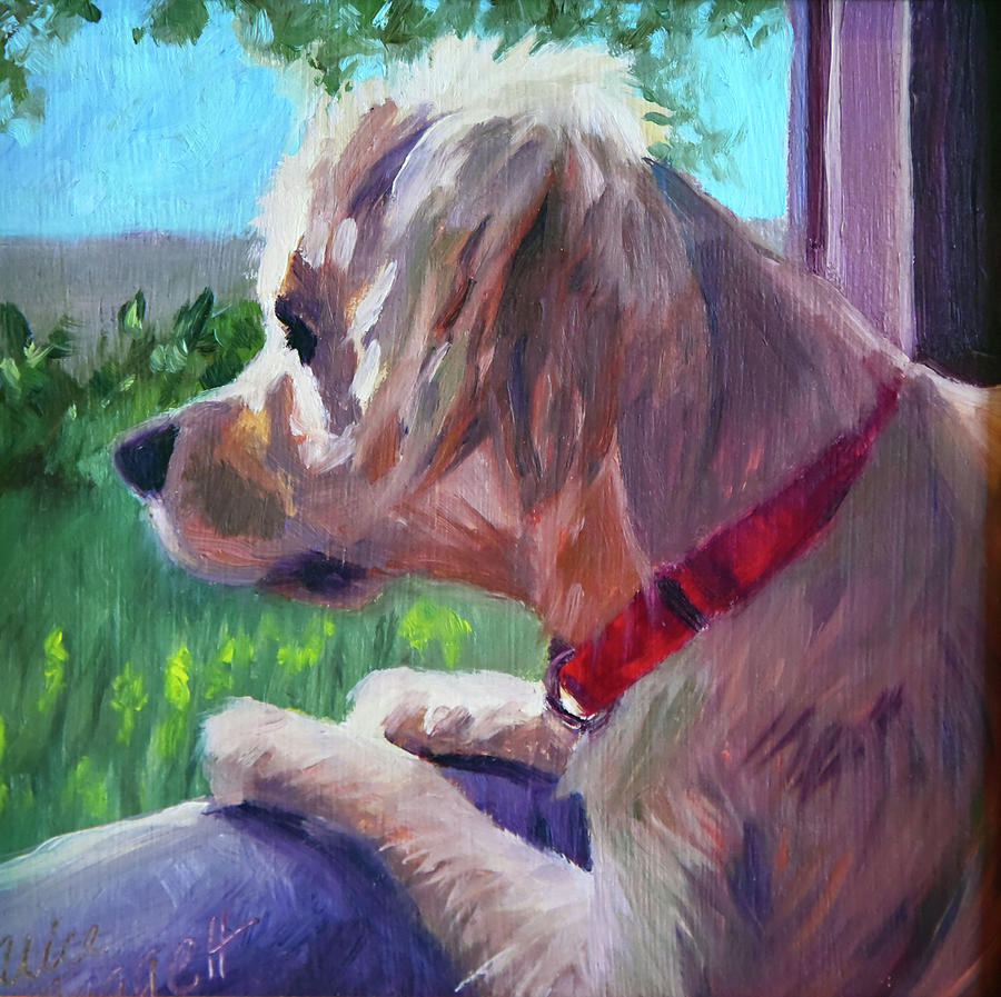 Watch Dog Painting by Alice Leggett