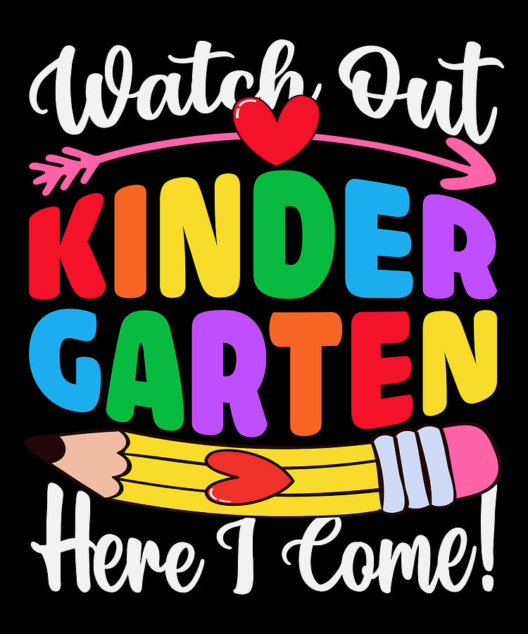 Watch out Kindergarten colorful graphic Digital Art by Licensed art ...