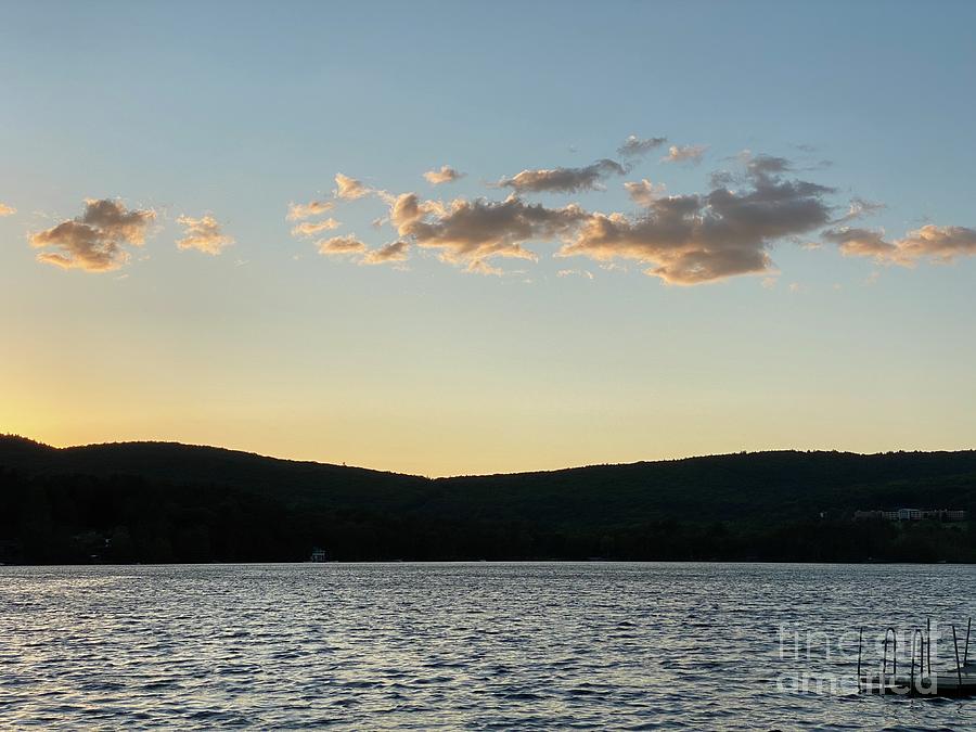 Berkshires - Watch the Clouds Float By - Lake Mountain Sunset Photograph by Shany Porras Art