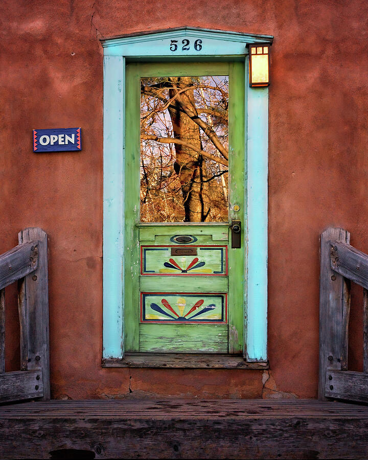Watch Your Step - Santa Fe Door Photograph by Nikolyn McDonald