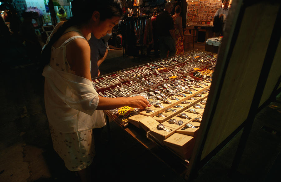 Watches for sale at Temple Street Night Market, Yau Ma Tei. Photograph by Lonely Planet