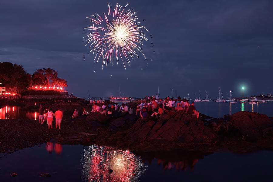 Watching Fireworks Over Marblehead Photograph