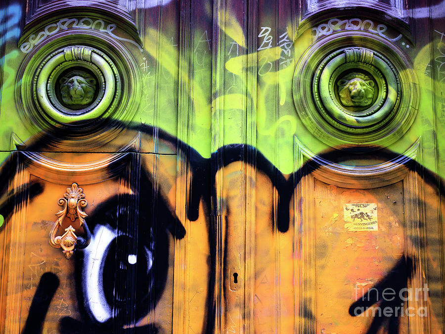 Watching Graffiti You in Barcelona Photograph by John Rizzuto