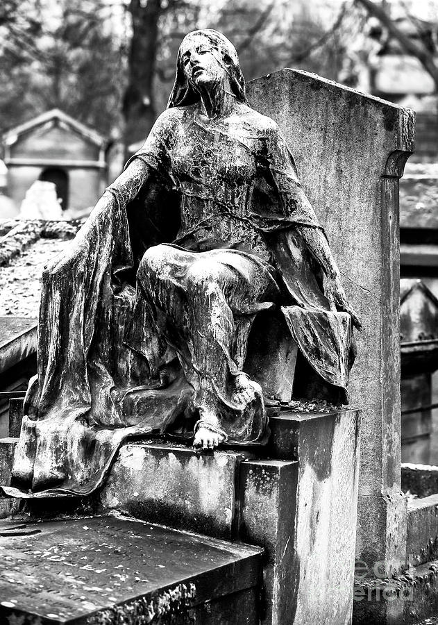 Watching Over You at the Paris Cimetiere de Montmartre Photograph by John Rizzuto
