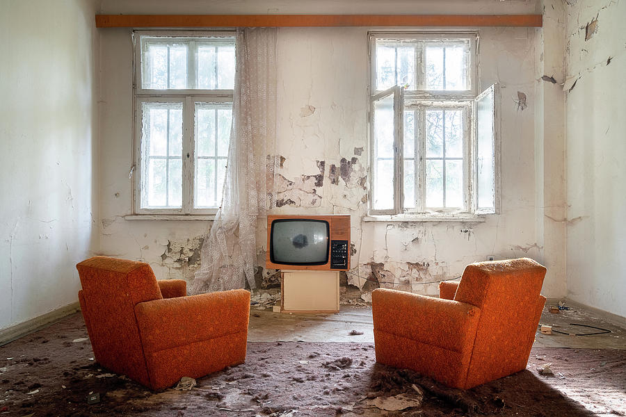 Watching Television in Abandoned Room Photograph by Roman Robroek