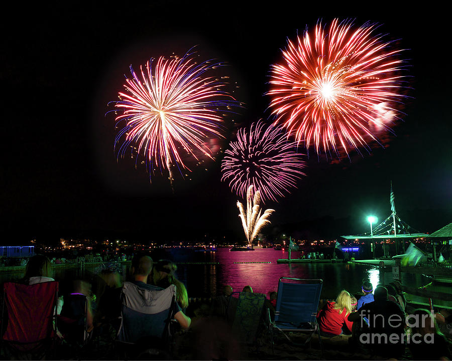 Watching The Lake Hopatcong Fireworks Photograph by Mark Miller Pixels