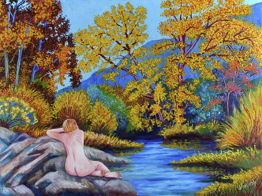 Watching the River Flow Painting by David Hardesty
