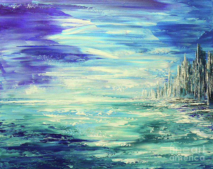 Watching Waves Painting by Tatiana Iliina