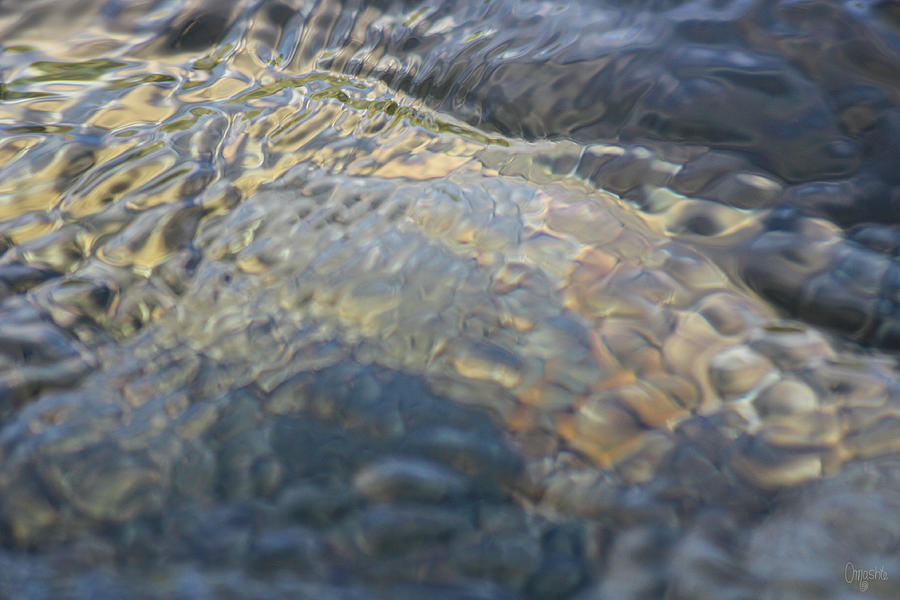 Water Abstract in the Spring Methow River by Omashte Photograph by Omaste Witkowski