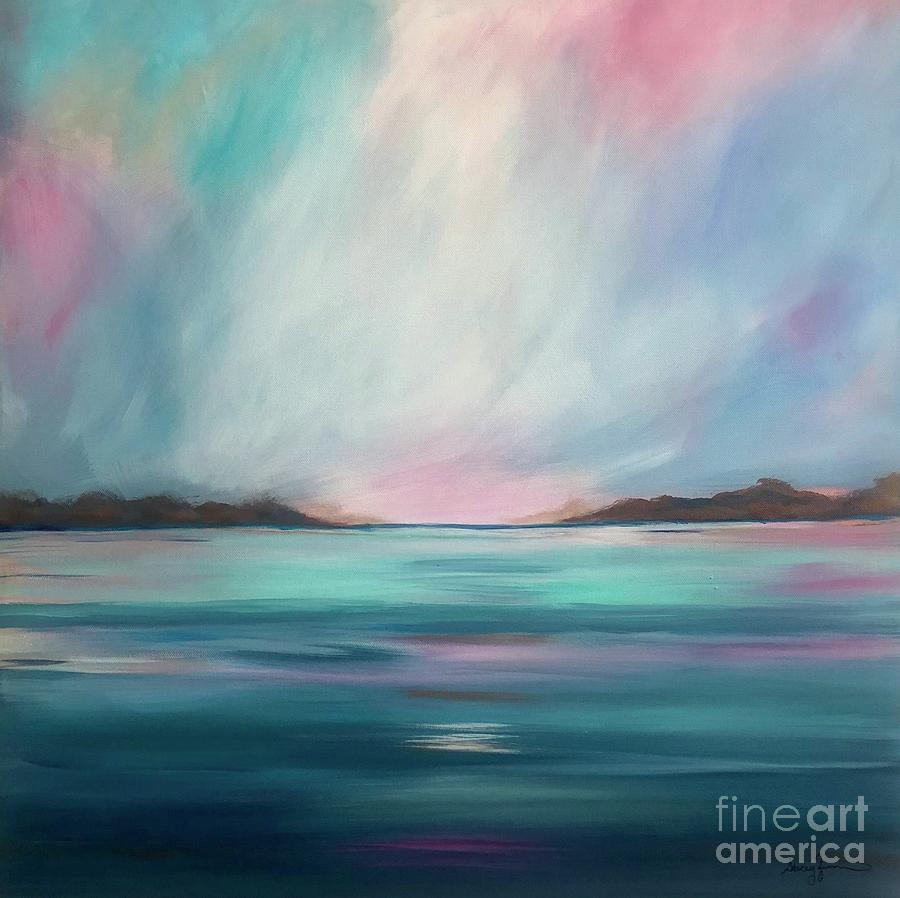 Water and Sky Painting by Stacey Zimmerman
