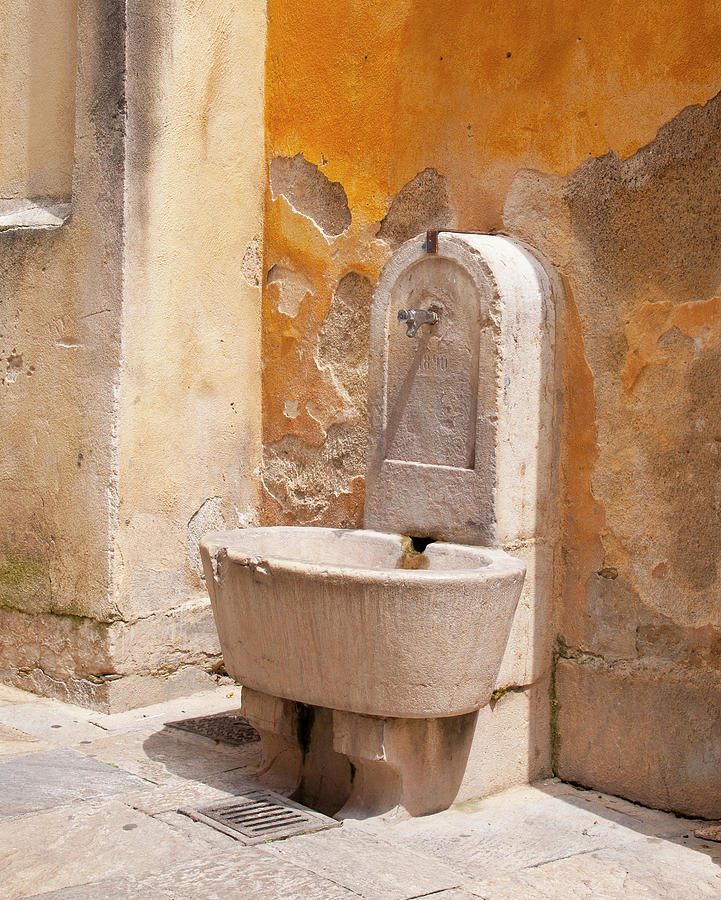 Water Basin - Grasse, France Photograph by Denise Strahm