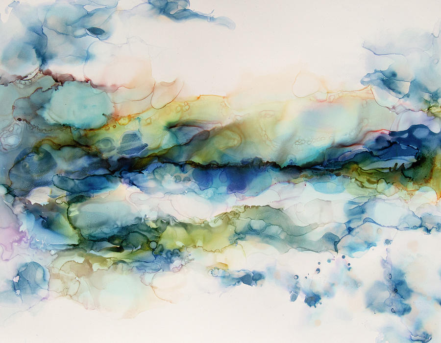 Blue Bay Painting by Katrina Nixon