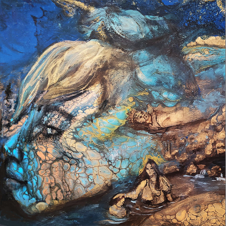 Water Blessing, excerpt Painting by Sylvia Brallier