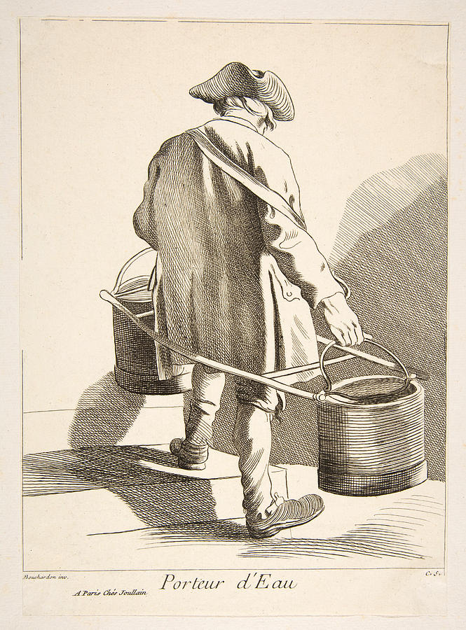 Water Carrier Drawing by Anne Claude de Caylus