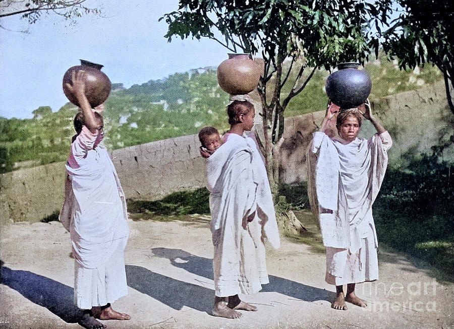 Water Carriers, Antananarivo, Madagascar Photograph by Historic ...