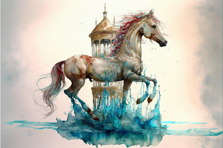 Water Castle Digital Art by Steve McKinzie