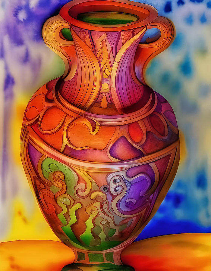 Water Color Vase Photograph by Cate Franklyn