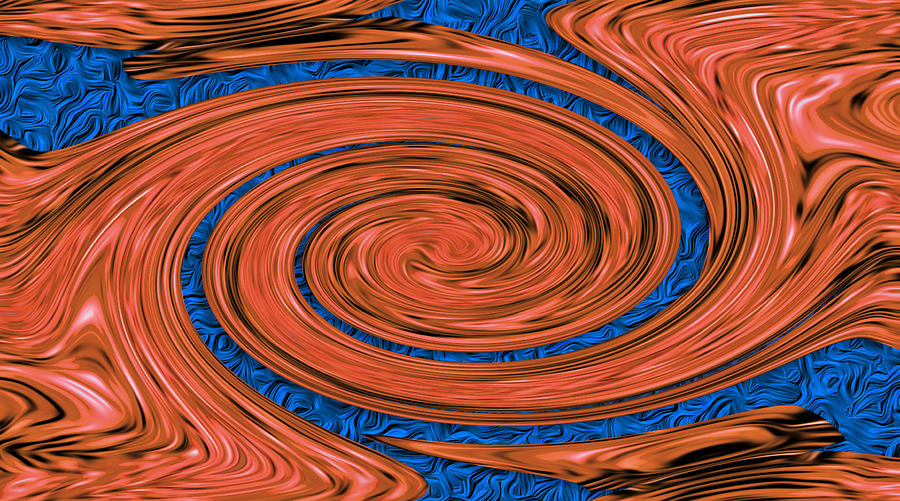 Water Creates Lava Whirlpool Digital Art by Ronald Mills