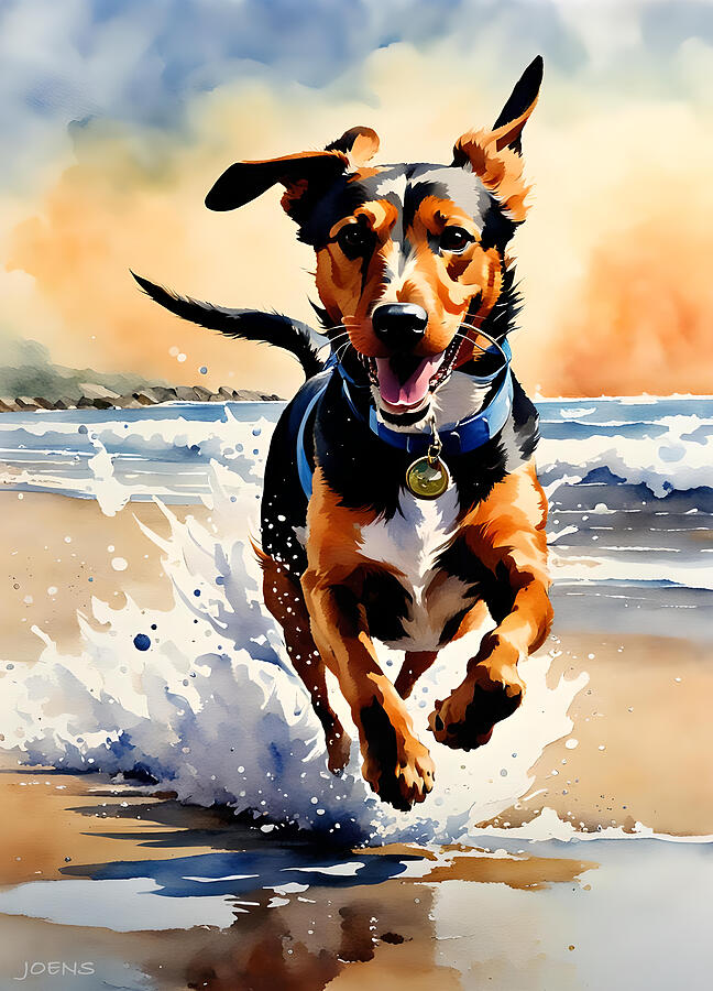 Dog Digital Art - Water Dog by Greg Joens Dog Digital Art - Water Dog by Greg Joens