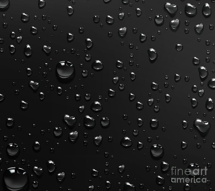 Water Drip Rain 3D Texture Design Background Aqua Black Grey Digital Art by  Noirty Designs - Pixels