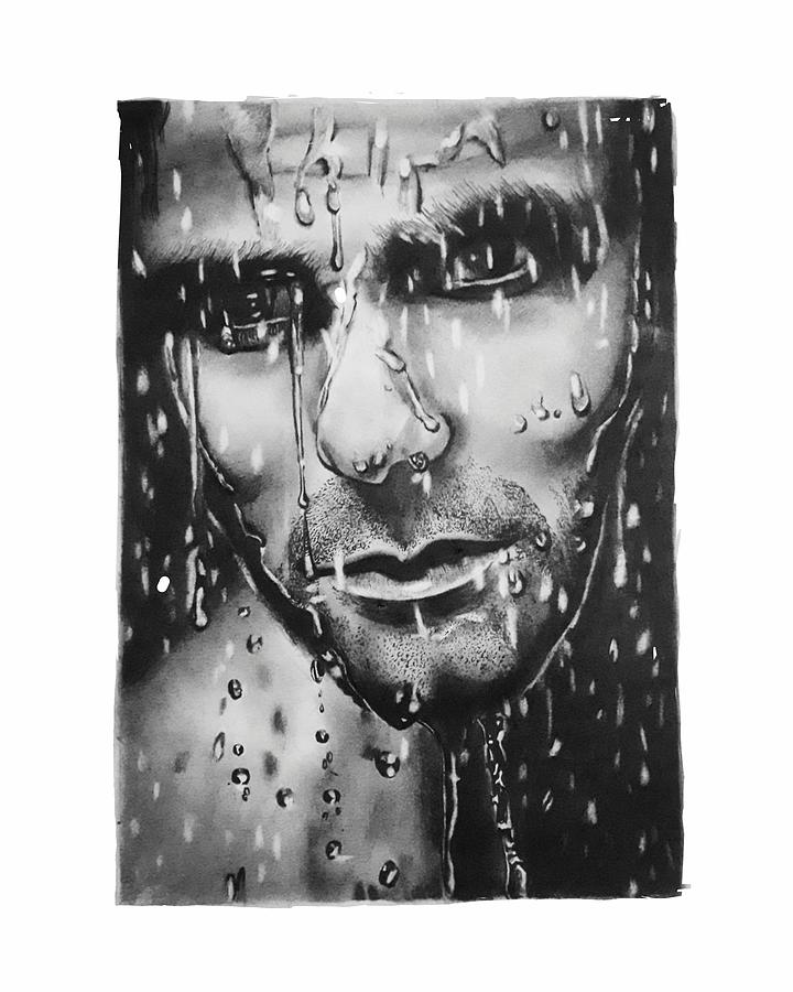 Water Dripping From Face Drawing by Arijit Samanta Fine Art America
