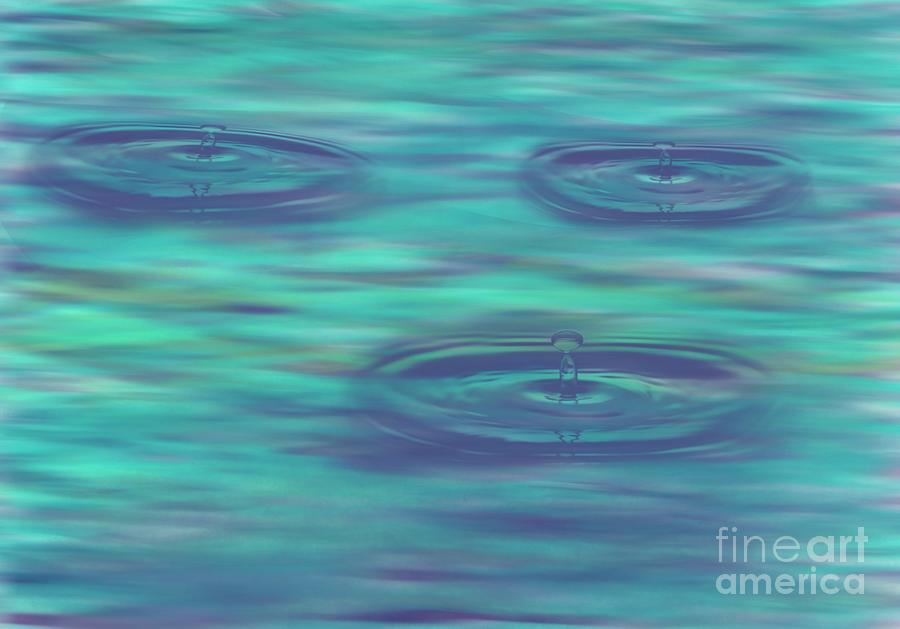 Water Droplets 3 Digital Art by Steve Carpentier