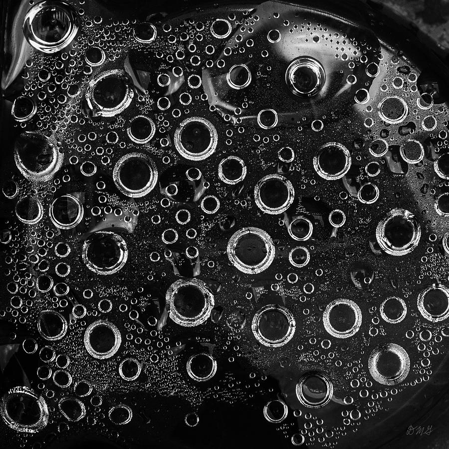 Black And White Photograph - Water Droplets I BW by David Gordon