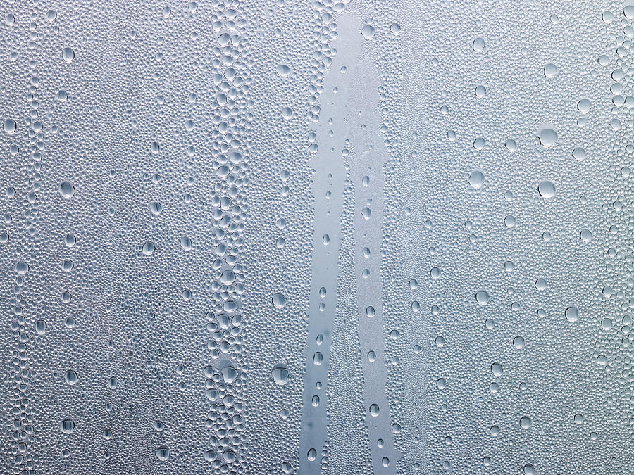 Water Drops, Dew On Window Photograph by Sunny