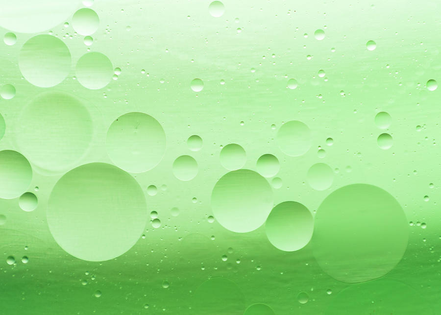 Water Drops in Green Photograph by Amelia Pearn