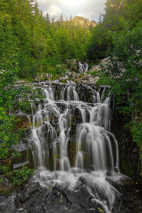 Water fall in Mount Rainier National Park Photograph by Don Hoekwater Photography