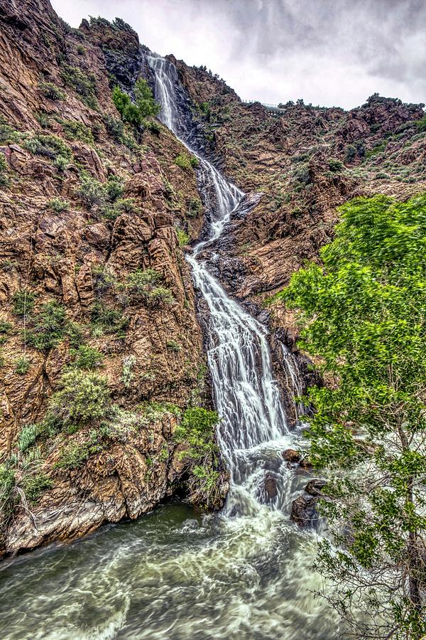 Tree Photograph - Water Fall in Ogden Canyon  Utah by James Steele