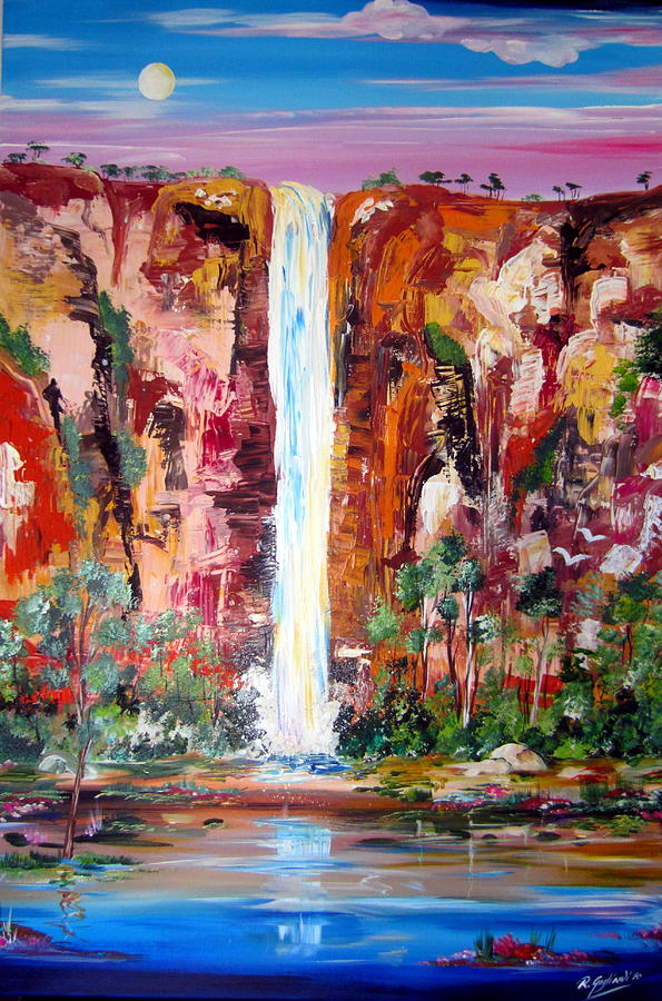 Water Fall in the Northern Territory Australia Painting by Roberto Gagliardi