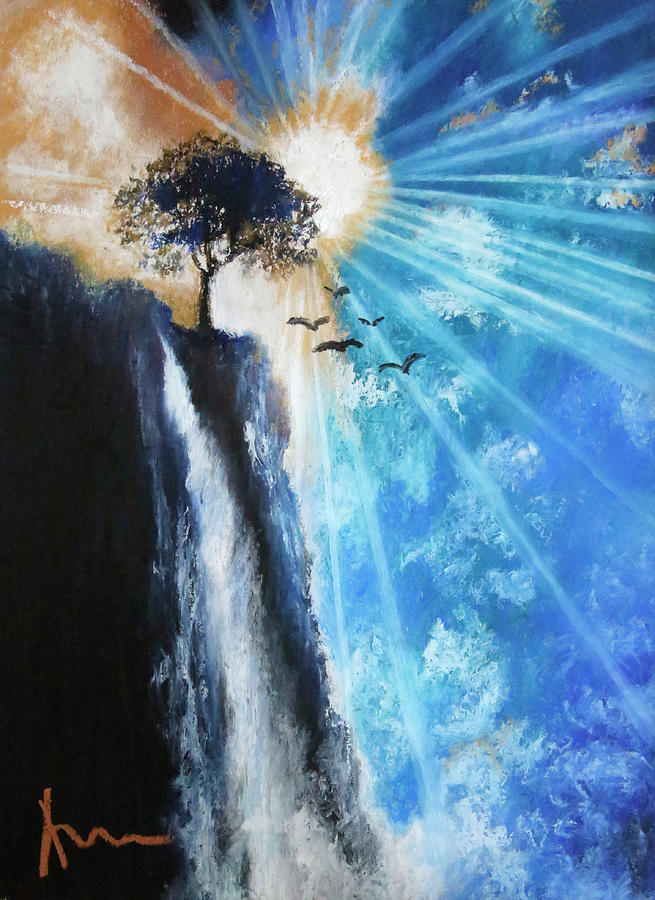 Waterfall Pastel by Katrina Nixon