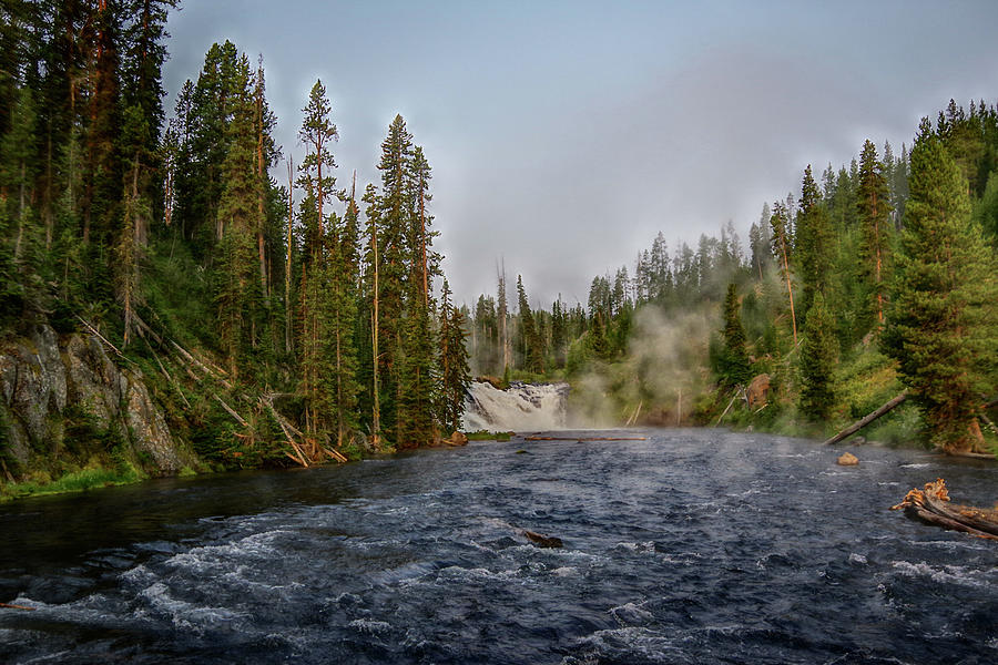 Water Fall on the Way in to Yellowstone Photograph by Nathan Wasylewski