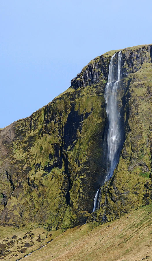 Water Falling in Iceland Photograph by Judy Cuddehe