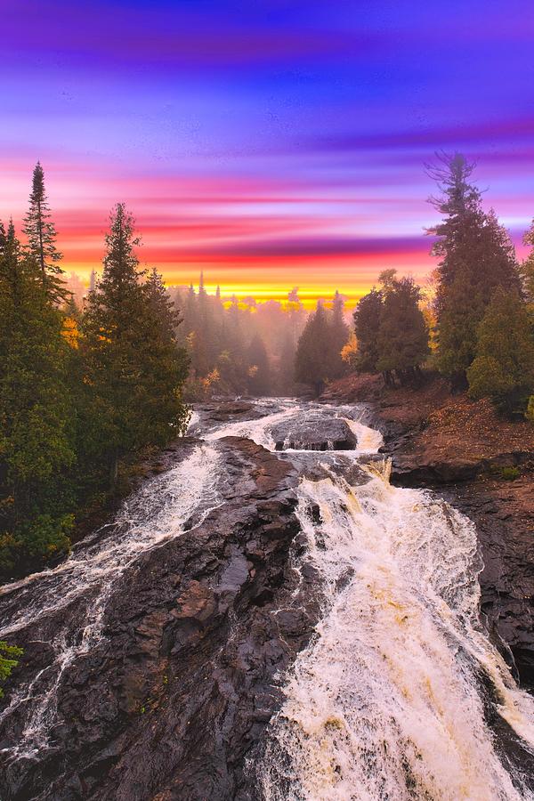 Water Flowin Down Stream Photograph by James Yoke - Pixels