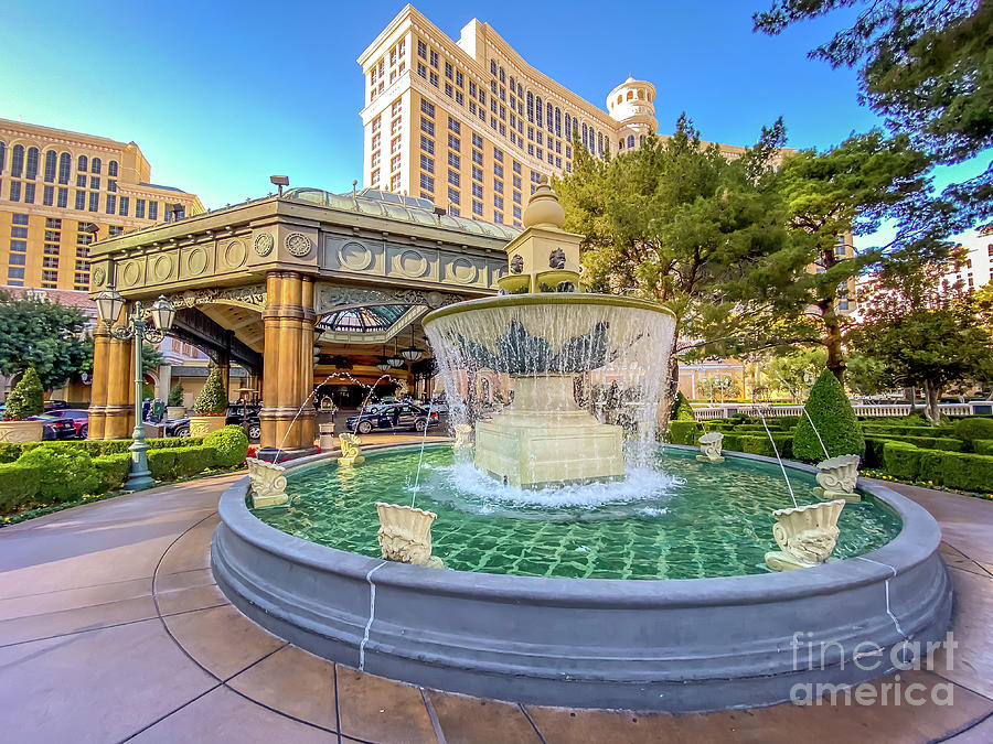 Water Fountain Outside Bellagio Las Vegas Photograph by FeelingVegas Wall Art and Prints