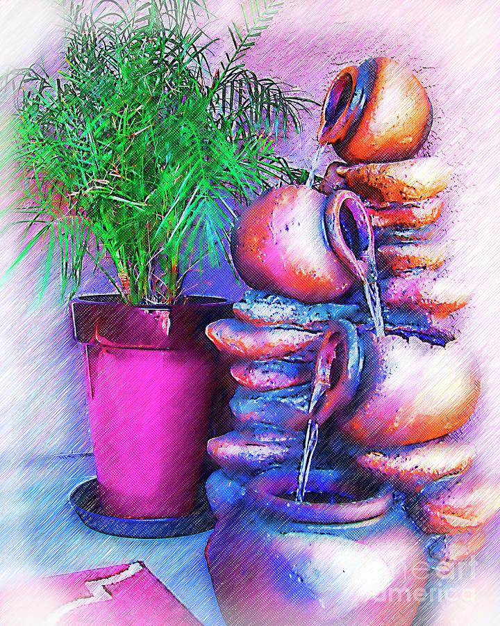 Water From The Pots Digital Art by Kirt Tisdale