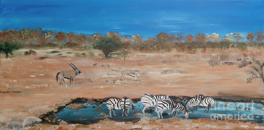 Water hole Painting by Michelle Mettler - Fine Art America