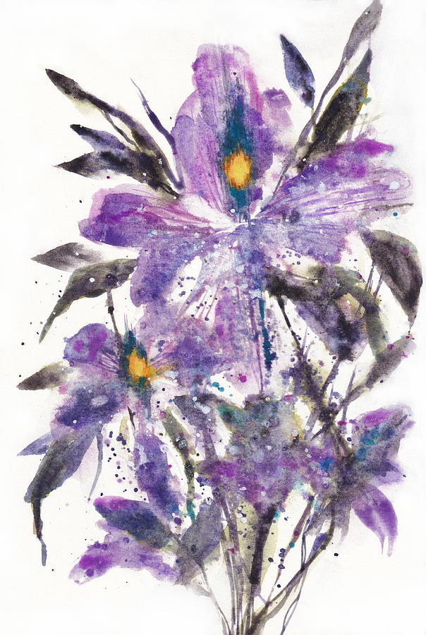 Flower Painting - Water Hyacinth 2 by Darkstars Art