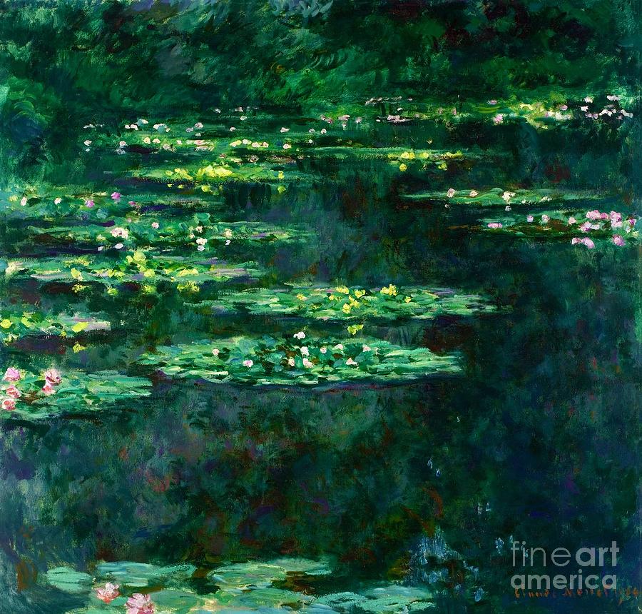 Water Lilies 16. Painting by Claude Monet