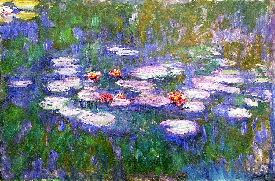 Water Lilies By Claude Monet Painting by Tony Rubino