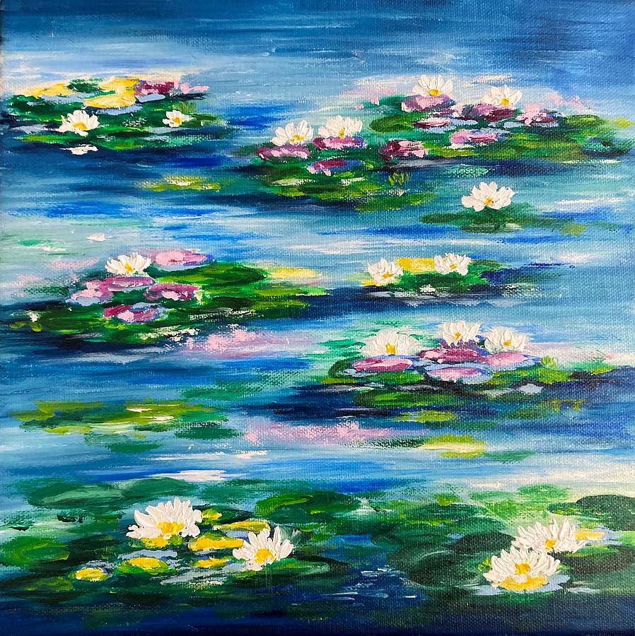 Water lilies Painting by Hajnalka Fellmann | Fine Art America