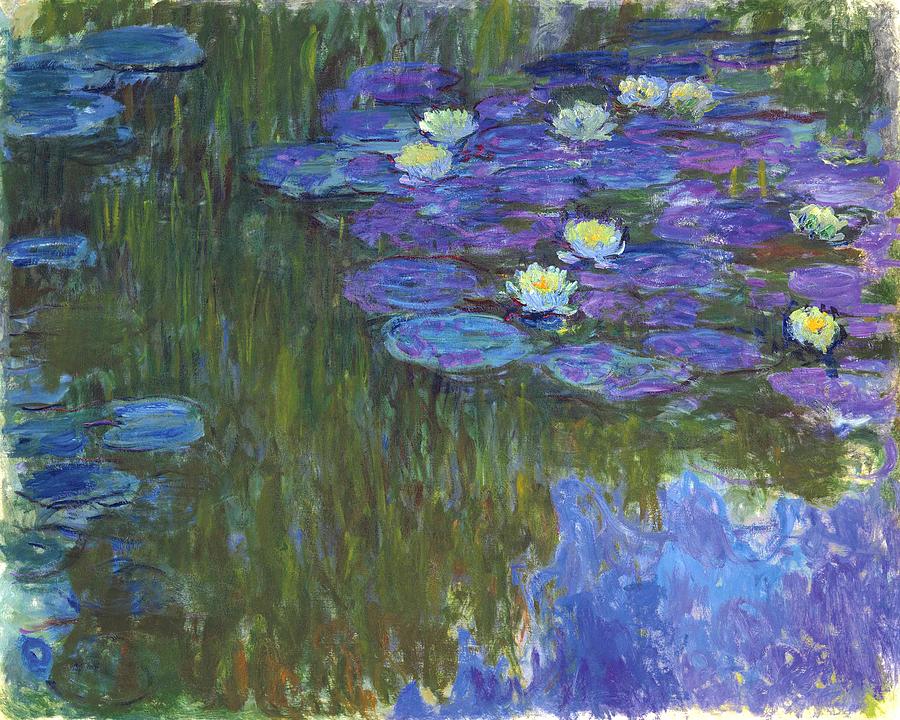 Water Lilies in Bloom Painting by Claude Monet - Fine Art America