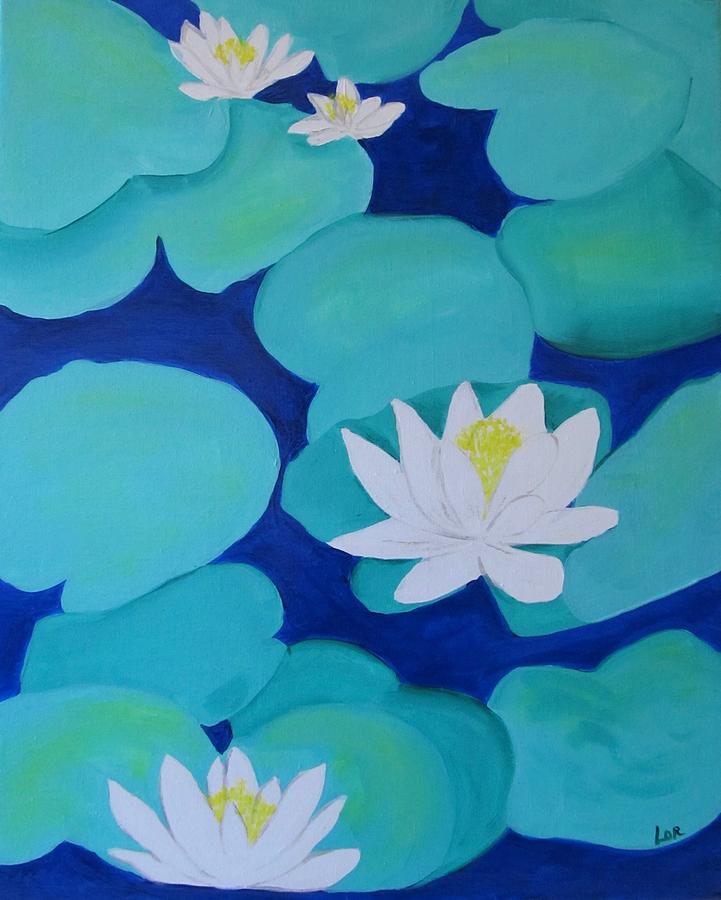 Water Lilies Painting by Lorraine Centrella