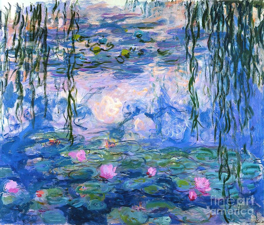 Water Lilies Monet Painting by Lisa Carrie - Fine Art America