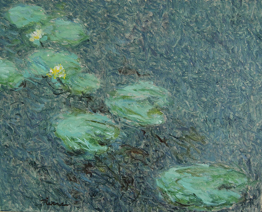 Water lilies nr 10 Painting by Pierre Dijk