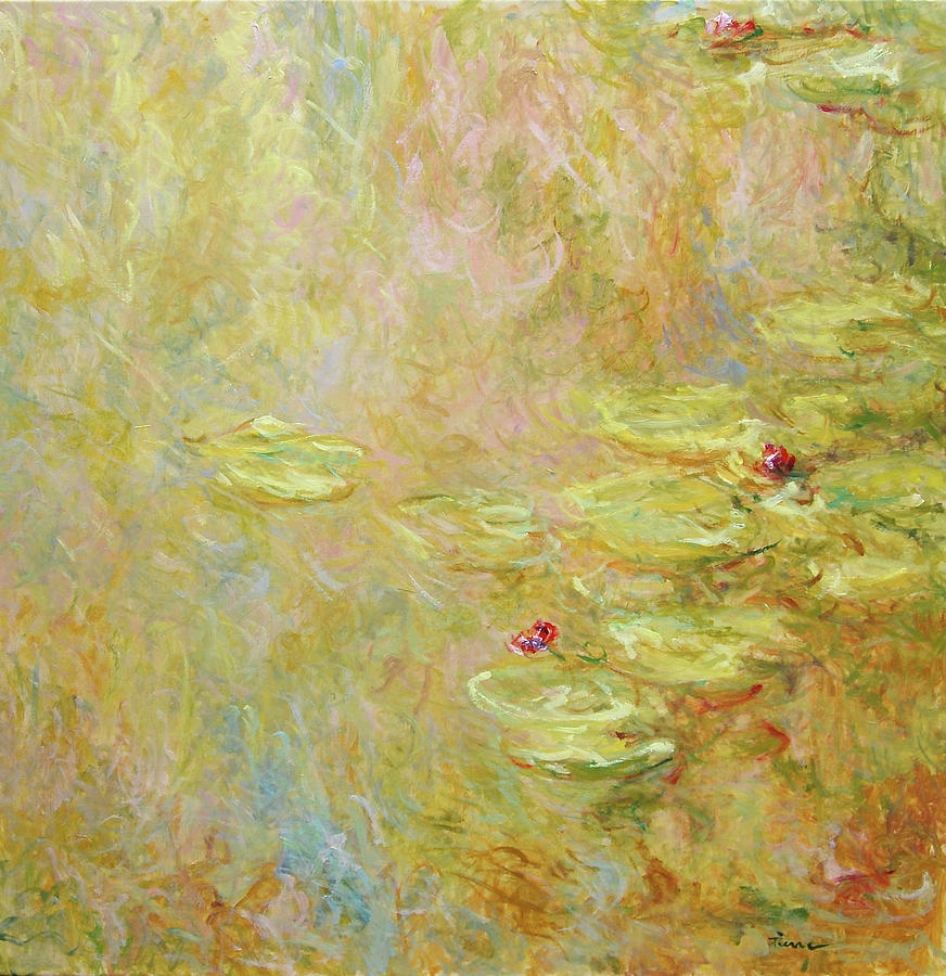 Water lilies nr E.004 Painting by Pierre Dijk