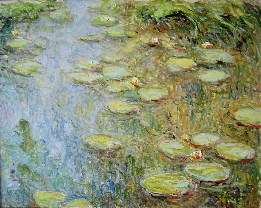 Water lilies nr E.008 Painting by Pierre Dijk