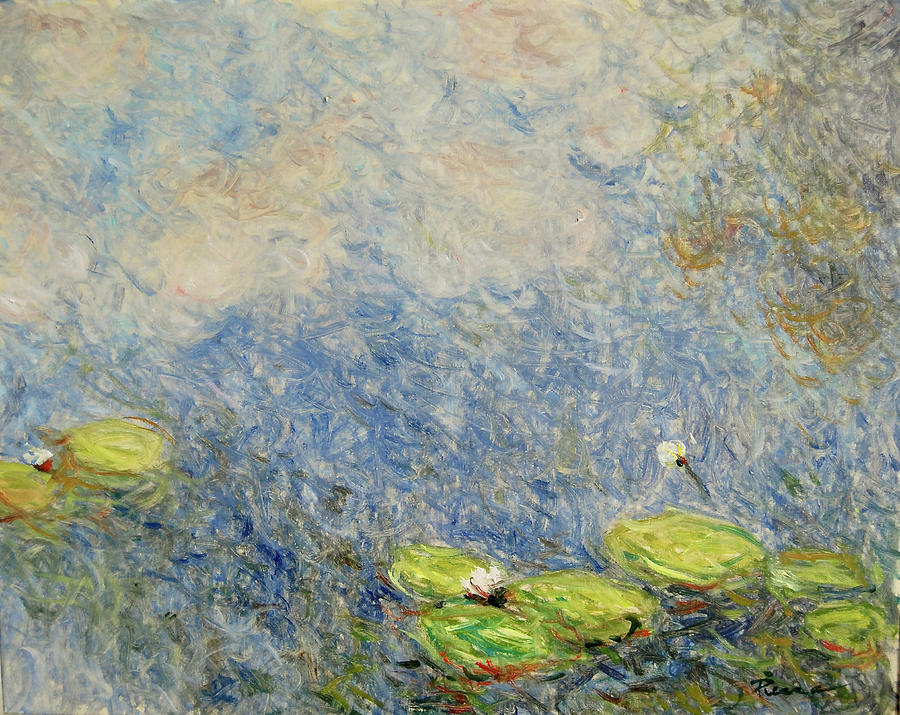 Water lilies nr E.010 Painting by Pierre Dijk
